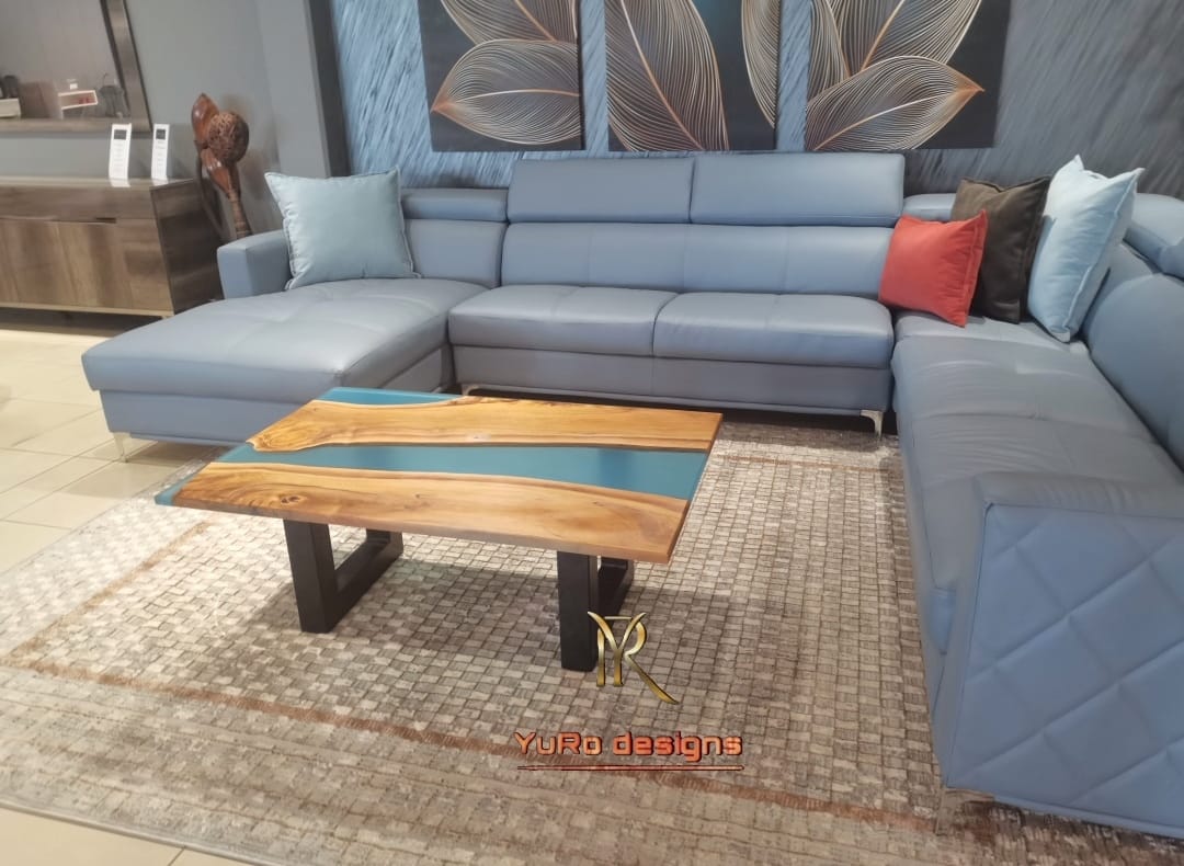 Epoxy river coffee table