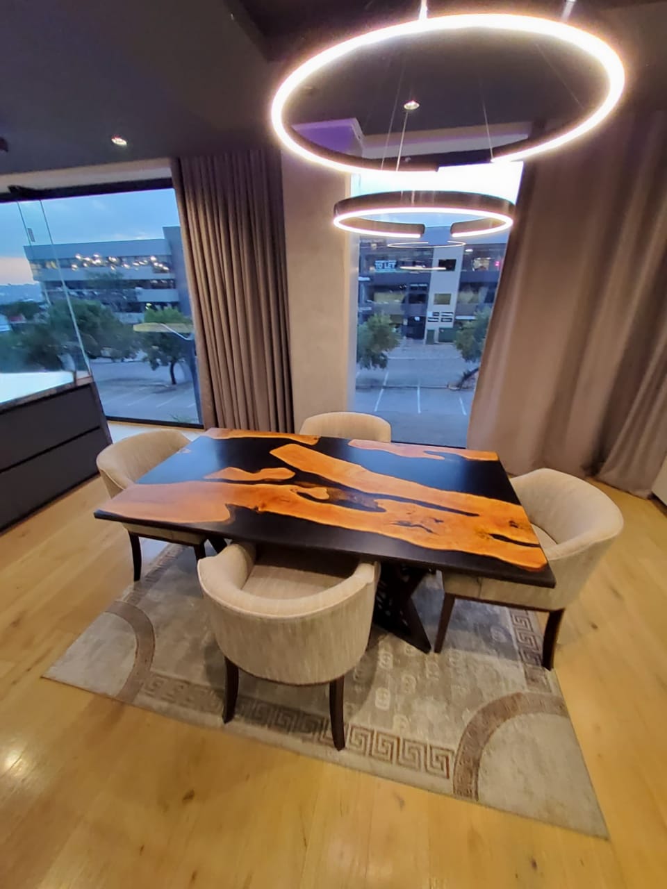 epoxy river dining table