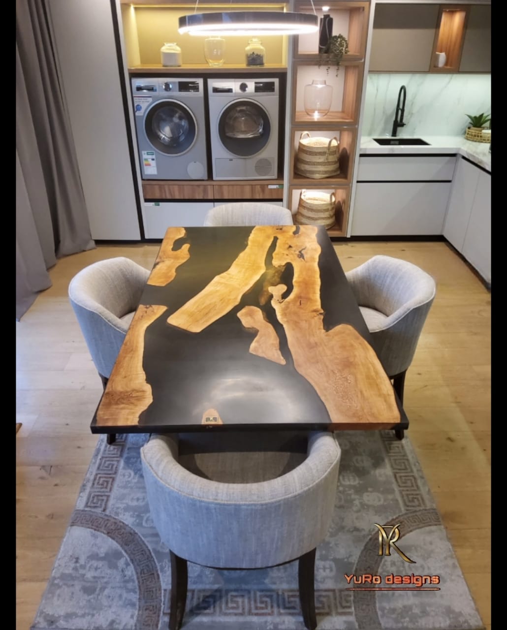 epoxy river dining table