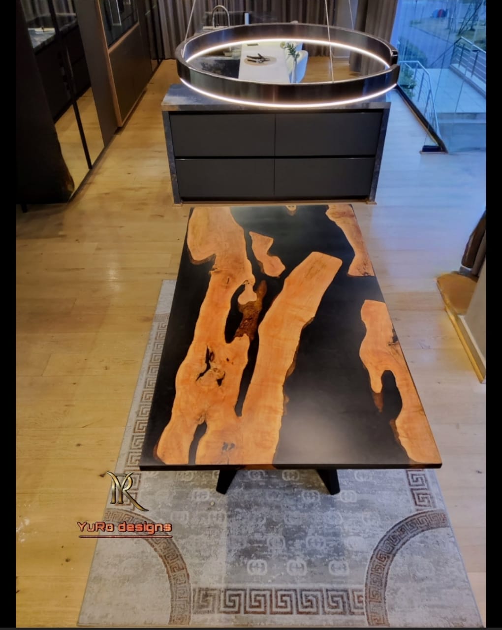 epoxy river dining table