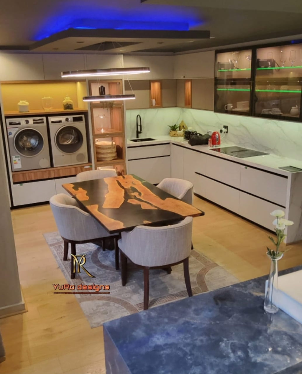 epoxy river dining table