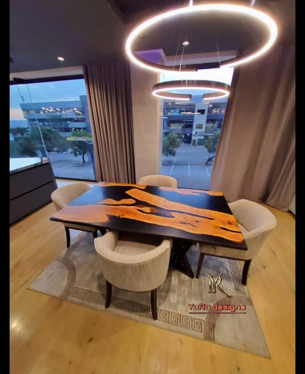 epoxy river dining table