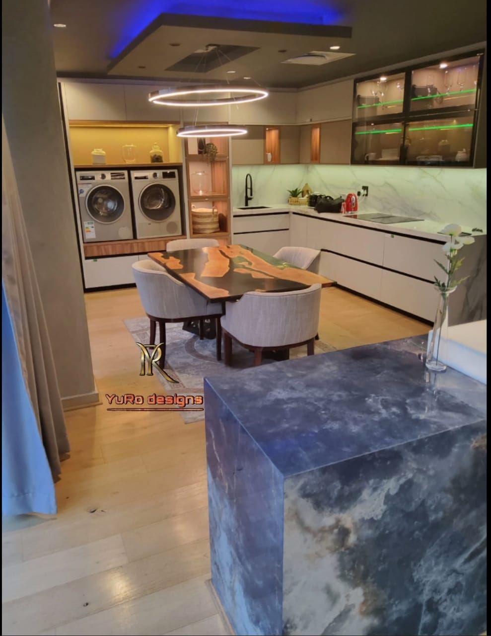 epoxy river dining table